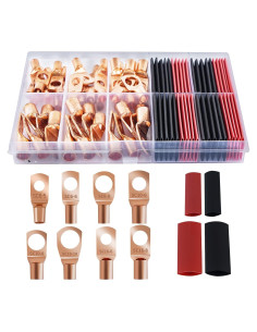Kit 80 Pcs Conectores de Terminales de Cobre Dizzily AWG 8 6 12/10