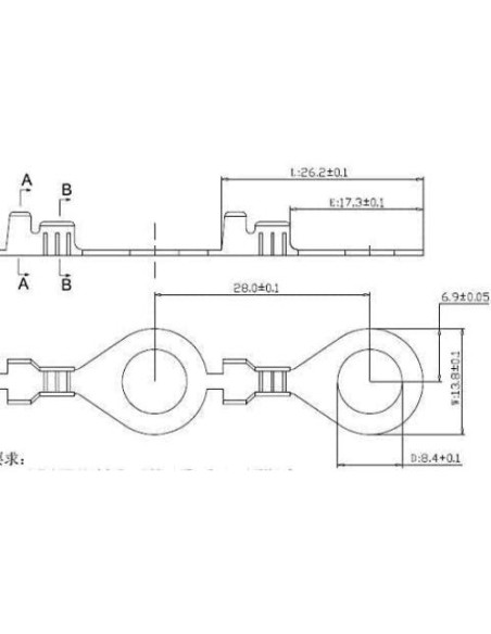 6 Pack Cable SAE a Anillo Terminal 0.61m 16AWG con Fusible 10A