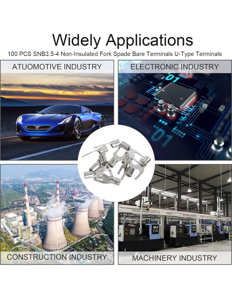 100 Terminales de Espada Desnudos Carkio SNB3.5-4 Cobre 37A