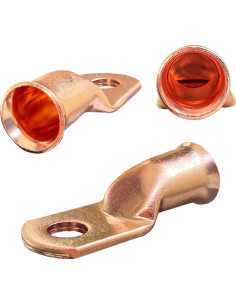 20 Conectores de Batería de Cobre F.S.P 2 AWG 1/4" Crimpados 2