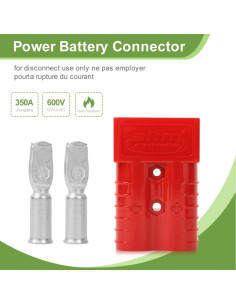 Conector de Batería 350A Dent-de-lion Rojo 2 PCS 2