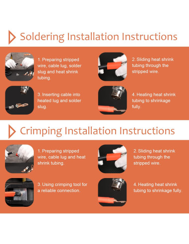 10 Terminales de Anillo de Cobre 2 AWG 3/8" Super Cloud