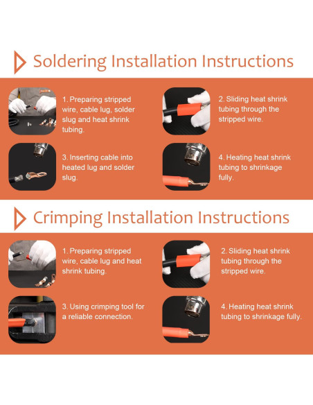 10 Terminales de Anillo de Cobre 2 AWG 3/8" Super Cloud