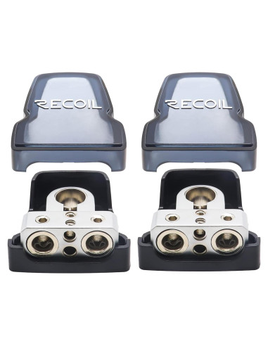Terminales de Batería Recoil PBT-D08 2 Paquete Latón 0/2/4 y 8 AWG