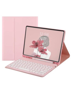 Funda Teclado Rosa para Kindle Fire HD 10 Plus 10.1"