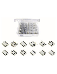 Kit de Conectores Micro USB 60 pcs ByteSwift - 12 Tipos