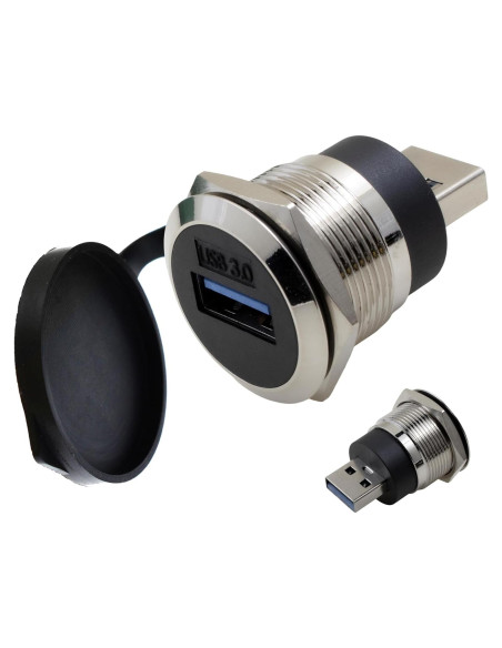 Adaptador USB 3.0 Macho a Hembra YiKaiEn, Impermeable y Duradero