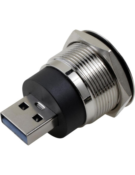 Adaptador USB 3.0 Macho a Hembra YiKaiEn, Impermeable y Duradero