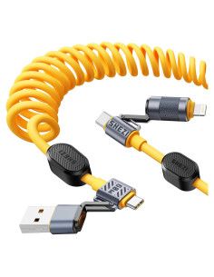 Cable USB C en espiral Vexipia 60W 1.52m Carga Rápida
