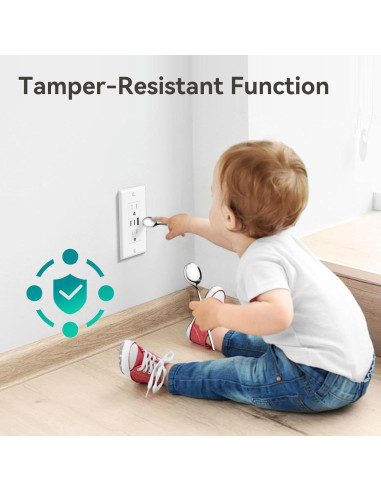 Enchufes de Pared Amico 3 Puertos USB 30W 24 Unidades