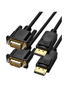 Adaptador DisplayPort a VGA Foboiu 1.83m 2 Paquetes
