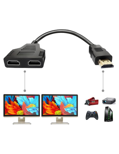 Divisor HDMI 1 a 2 BATU - Macho a Doble Hembra 30 cm