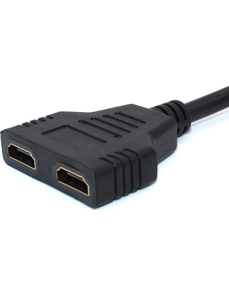 Divisor HDMI 1 a 2 BATU - Macho a Doble Hembra 30 cm Divisor HDMI 1 a 2 BATU - Macho a Doble Hembra 30 cm
