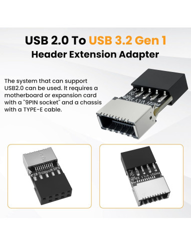 Adaptador USB 2.0 a 3.2 Gen 1 DALQUIS 5g 13x24mm