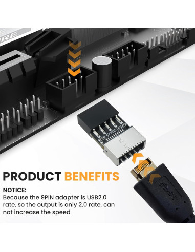 Adaptador USB 2.0 a 3.2 Gen 1 DALQUIS 5g 13x24mm