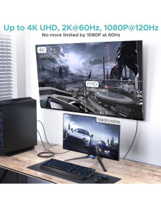 Cable DisplayPort a HDMI WARRKY 4K 30Hz 1.83m Unidireccional 2