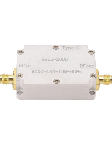 Amplificador LNA de Bajo Ruido WALFRONT 10M-6GHz 20dB