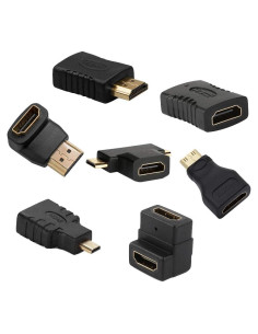 Kit de 7 Adaptadores HDMI FUNTEN Mini a Micro a Hembra
