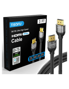 Cable HDMI 2.1 TISOFU 0.91m Ultra Alta Velocidad 8K 60Hz