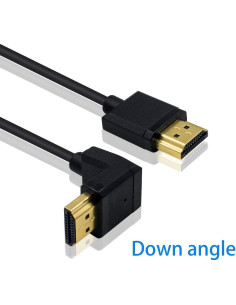 Cable HDMI Enrollado Duttek 1.2M 90 Grados Macho a Macho 4K 2