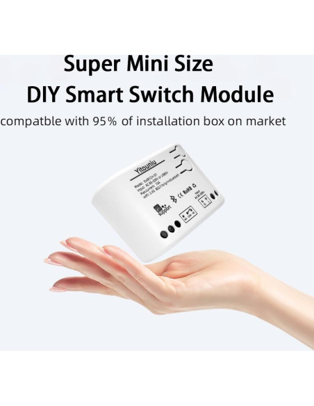 Interruptor Inteligente Inalámbrico Yitouniu 1CH WiFi 2200W