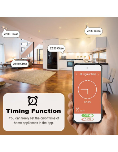 Interruptor Inteligente Inalámbrico Yitouniu 1CH WiFi 2200W