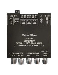 Amplificador Digital 2.1 ZK-TB21 50W + 100W Bluetooth 5.0