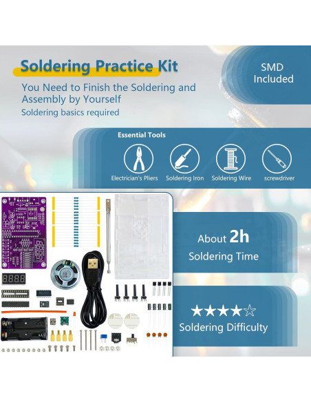 Kit de Soldadura Electrónica EIELE Raaaadio Digital 87-108MHz