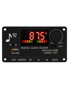 Placa Amplificador 2x40W Bluetooth 5.0 con Radio FM y Control Remoto