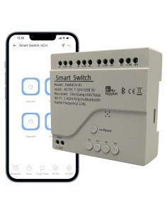 Interruptor Inteligente WiFi Jane Eyre 4 Canales Control Voz