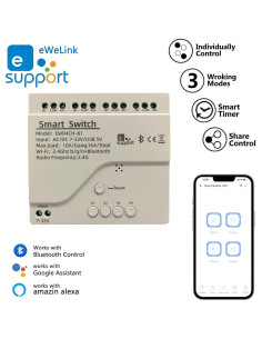 Interruptor Inteligente WiFi Jane Eyre 4 Canales Control Voz 2