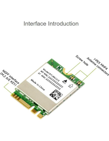 Módulo WiFi Doble Banda Waveshare RTL8822CE 2.4G/5GHz