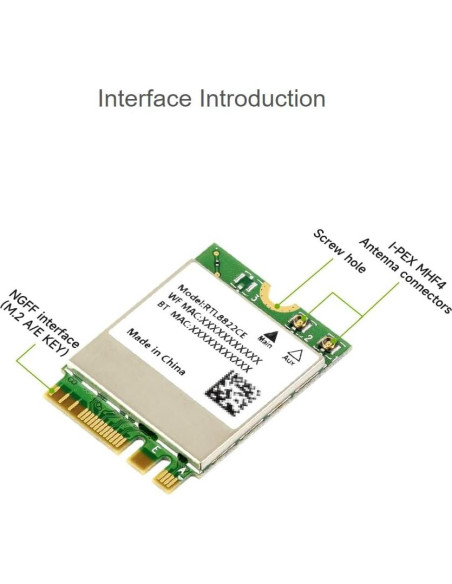 Módulo WiFi Doble Banda Waveshare RTL8822CE 2.4G/5GHz
