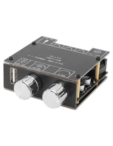 Amplificador Digital de Audio Bluetooth SPYMINNPOO 2.1 Canal 15W 30W