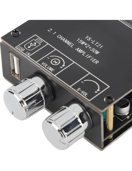 Amplificador Digital de Audio Bluetooth SPYMINNPOO 2.1 Canal 15W 30W