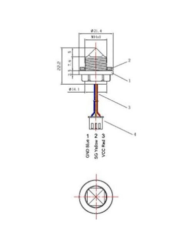 Sensor de Nivel de Líquido Óptico EPTTECH 500mm Alta Sensibilidad