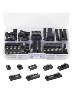 Kit de Adaptadores DIP IC DWEII 66 Piezas 6-28 Pines 2.54 mm