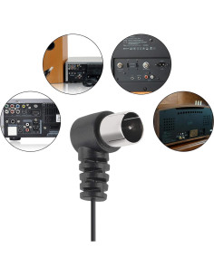 Antena FM Interior 75 Ohm ACEIRMC 1.49m 2 Pcs Conector F 2