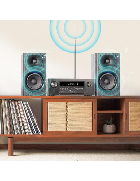 Antena Telescópica FM Bingfu 75 Ohm 20-115cm con Adaptadores