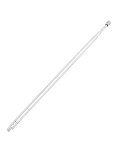 Antena Telescópica 43cm uxcell 4 Secciones Acero Inoxidable