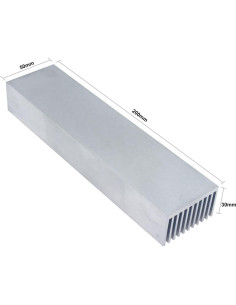 Disipador de Calor de Aluminio 200x50x30mm Jeteokar 2
