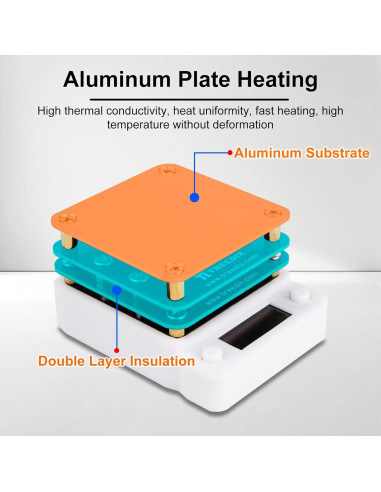 Placa Calentadora de Soldadura 65W Treedix 56x56mm LED