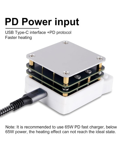 Placa Calentadora de Soldadura 65W Treedix 56x56mm LED