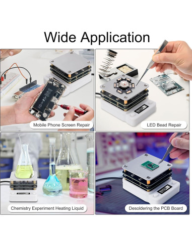 Placa Calentadora de Soldadura 65W Treedix 56x56mm LED