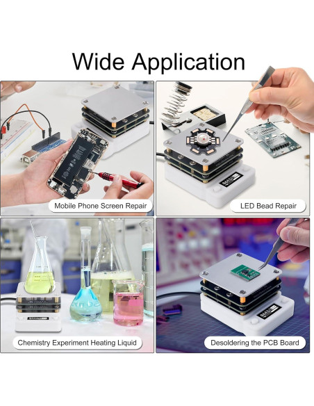 Placa Calentadora de Soldadura 65W Treedix 56x56mm LED