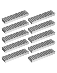 10 Disipadores de Calor de Aluminio 100x25x10mm Manesi