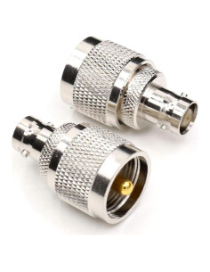 Adaptadores Coaxiales UHF Macho a BNC Hembra ANHAN - 2 Piezas