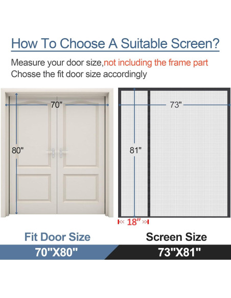 Puerta de Pantalla Magnética Okayavo 73x205 cm Resistente