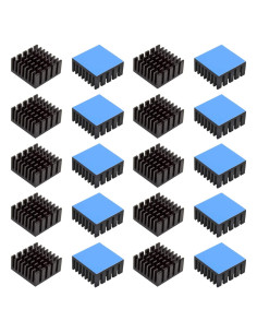 Disipador de Calor de Aluminio BUTO 20x20x10mm 20pcs con Cinta