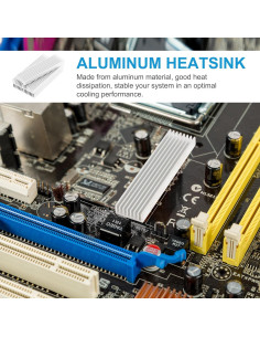 Disipador de Calor de Aluminio uxcell 100x25x10mm - 5 Pcs 2